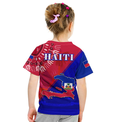 Haiti T-Shirt Haiti Flag Dashiki Simple Style Graphic Tee