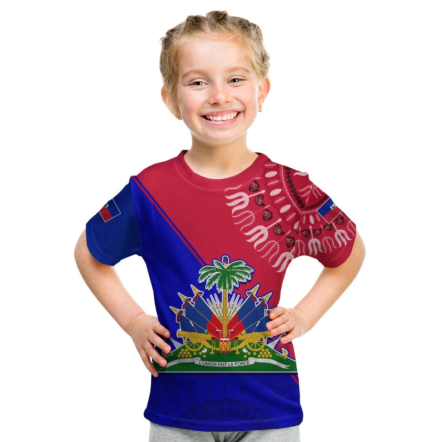 Haiti T-Shirt Haiti Flag Dashiki Simple Style Graphic Tee