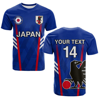 Custom Japan Football T-Shirt Samurai Blue World Cup 2022 Graphic Tee
