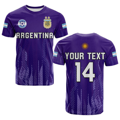 Custom Argentina Football T-Shirt Vamos La Albiceleste 2022 Newest Style Graphic Tee