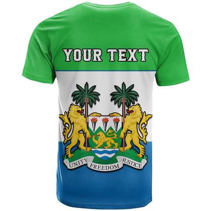 Custom Sierra Leone T-Shirt Happy Independence Day Graphic Tee