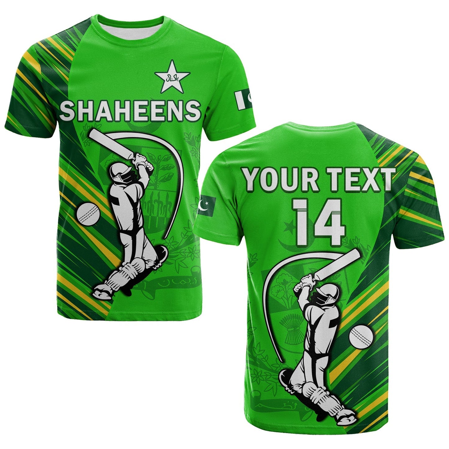Custom Pakistan Cricket T-Shirt Go Shaheens Simple Style Graphic Tee
