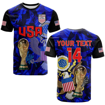 Custom USA Football T-Shirt The Yanks Champions WC 2022 Graphic Tee