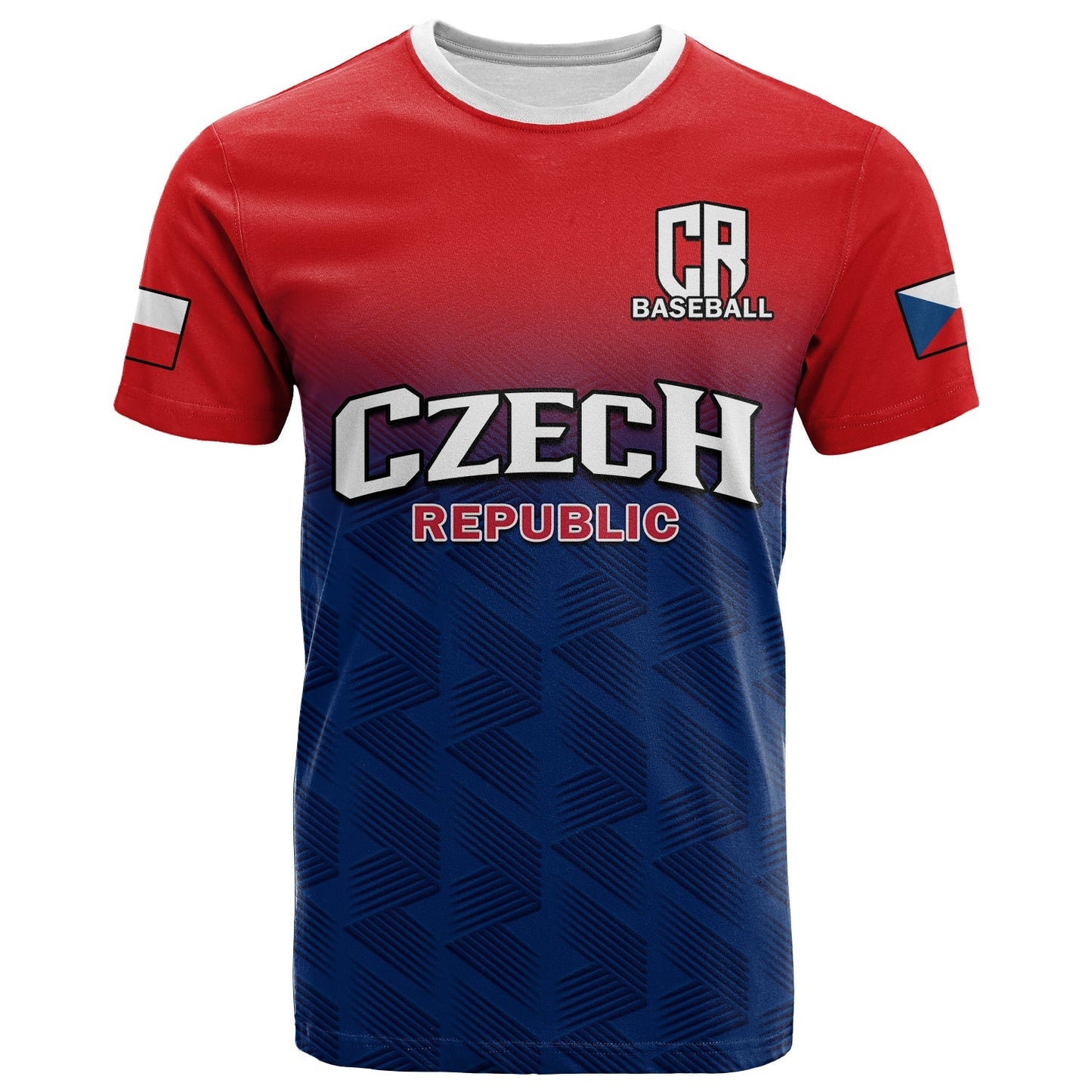 Custom Czech Republic T-Shirt Baseball Graphic Tee