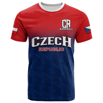 Custom Czech Republic T-Shirt Baseball Graphic Tee