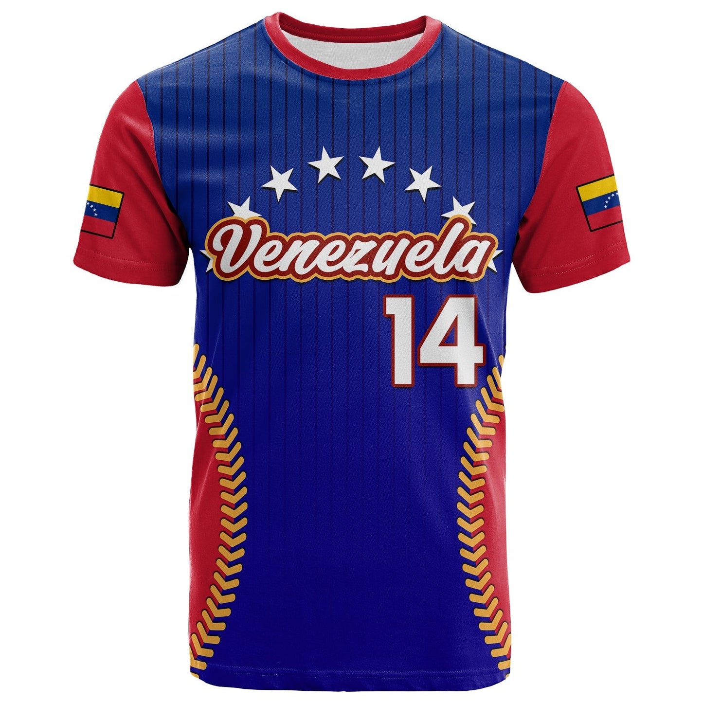 Custom Venezuela T-Shirt Baseball Sporty Version Graphic Tee