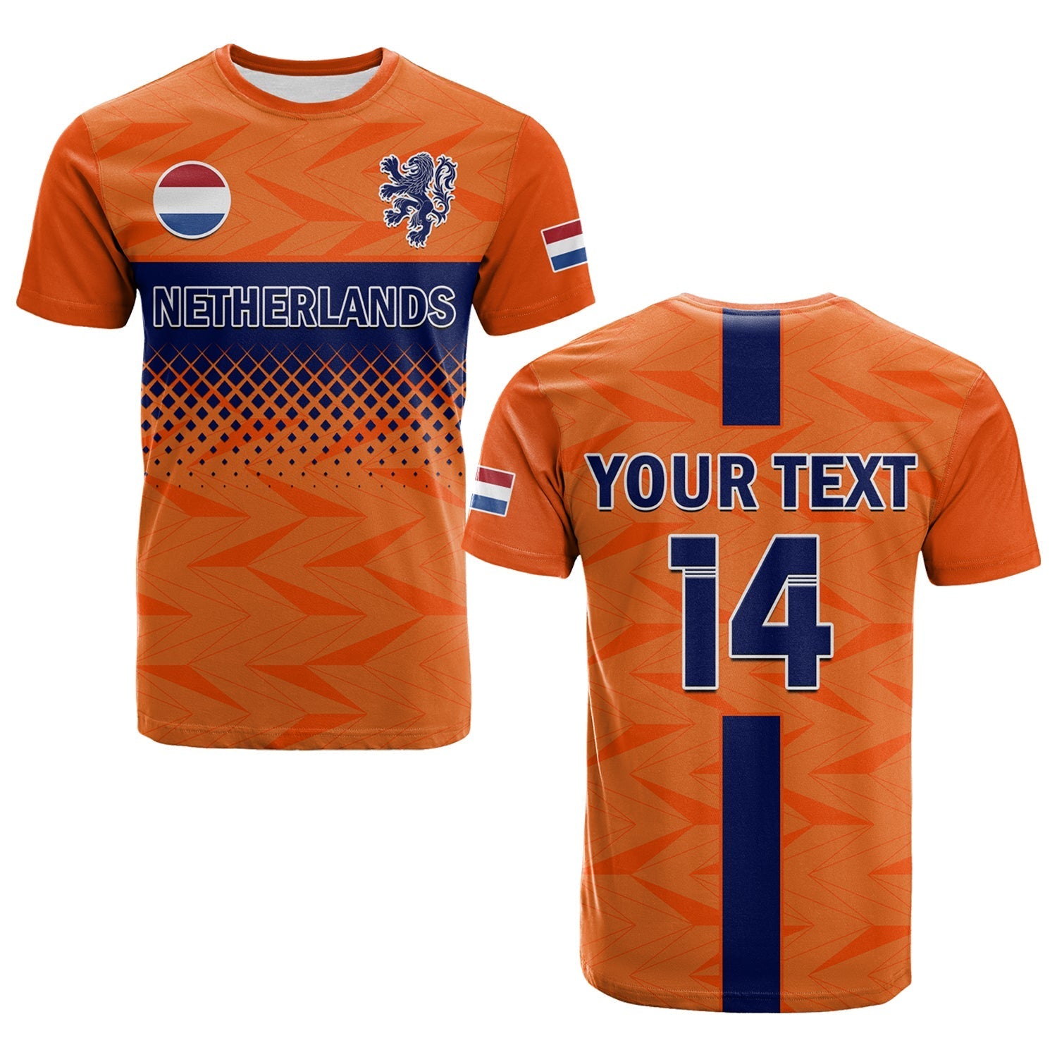 Custom Netherlands Football T-Shirt Holland World Cup 2022 Graphic Tee