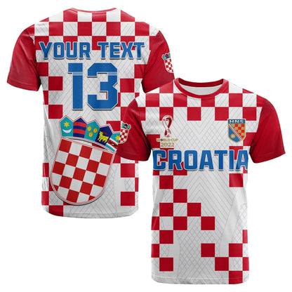 Custom Croatia Football T-Shirt Vatreni Hrvatska Champions 2022 World Cup Graphic Tee
