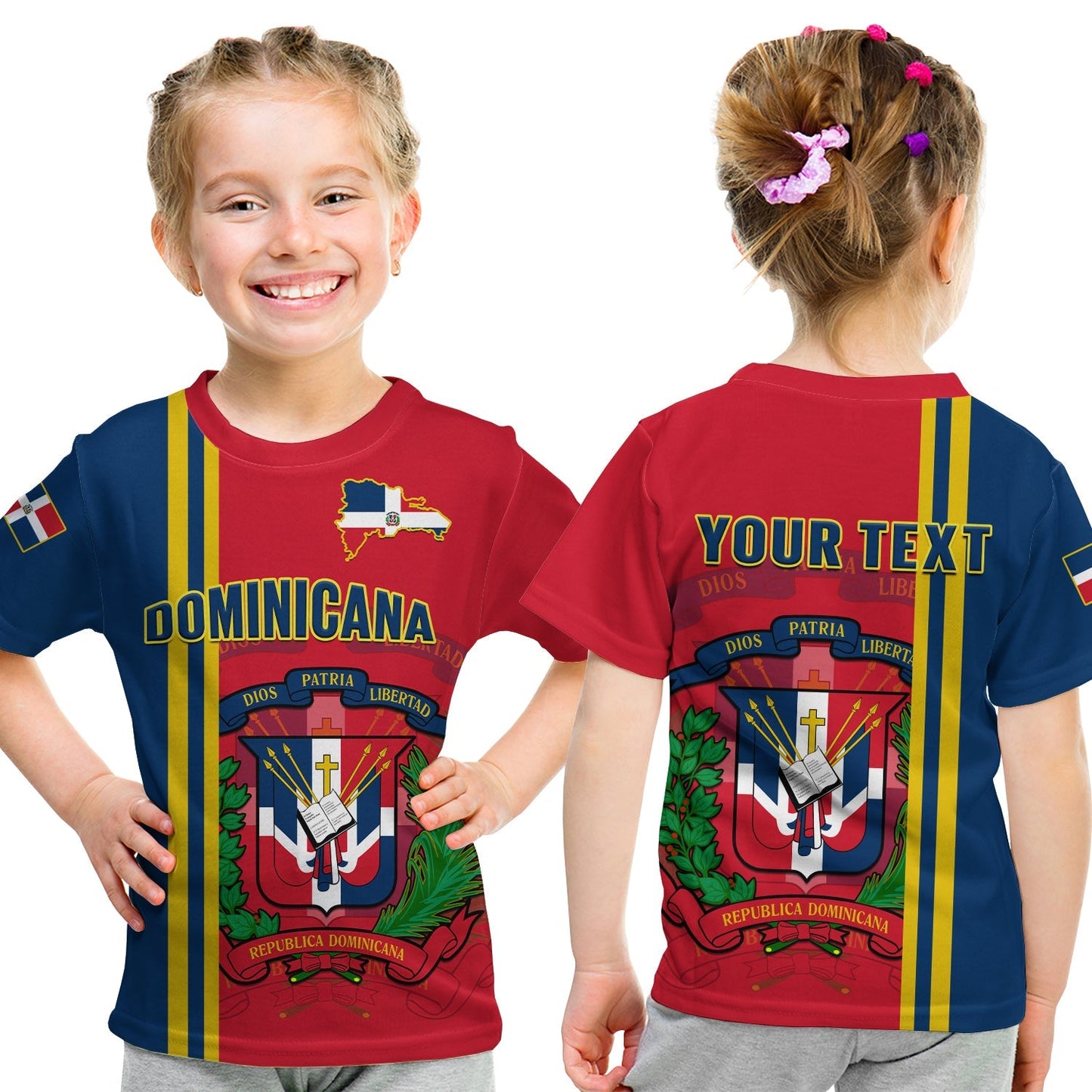 Custom Dominican Republic T-Shirt Happy 179 Years Of Independence Graphic Tee