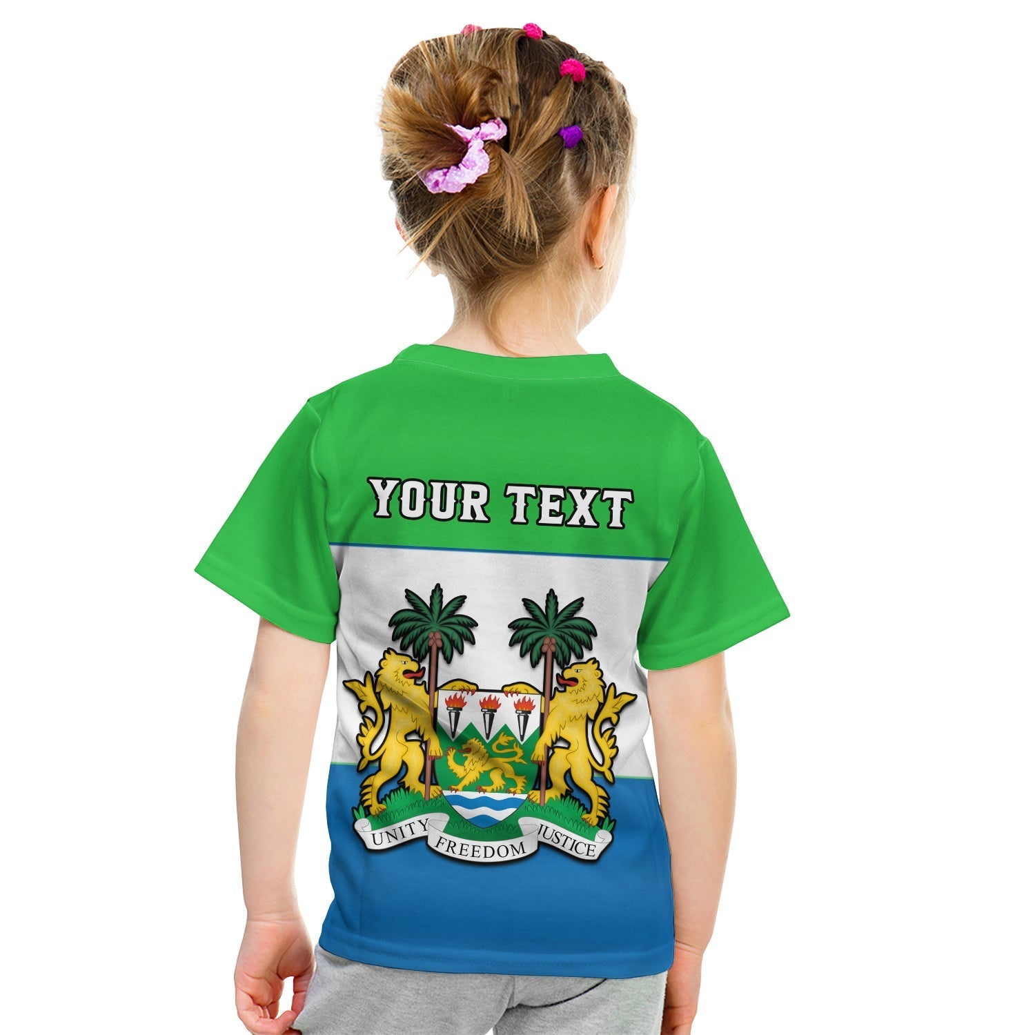 Custom Sierra Leone T-Shirt Happy Independence Day Graphic Tee