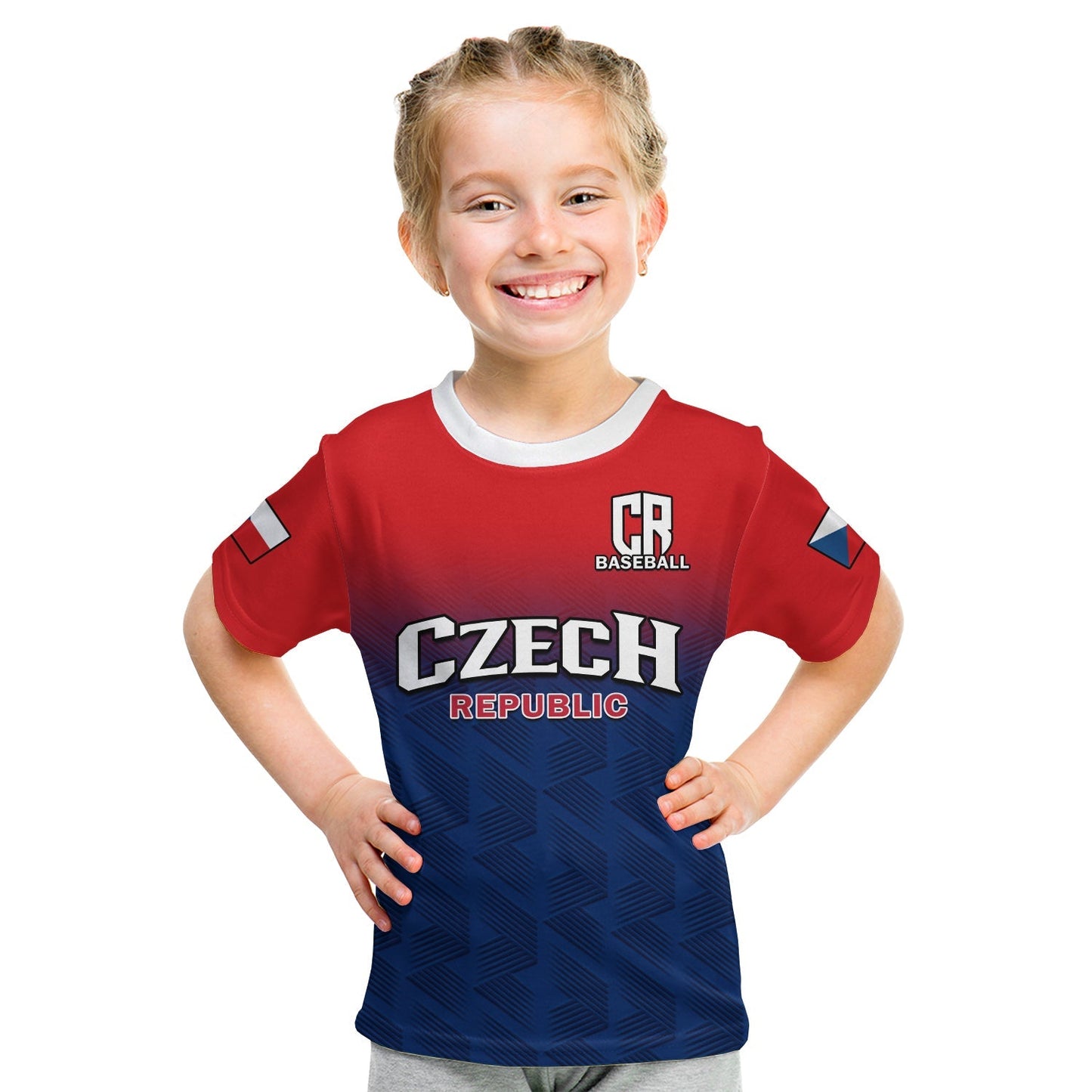 Custom Czech Republic T-Shirt Baseball Graphic Tee