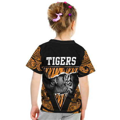 Papua New Guinea Lae Snax Tigers T-Shirt Polynesian Tiger Face Graphic Tee