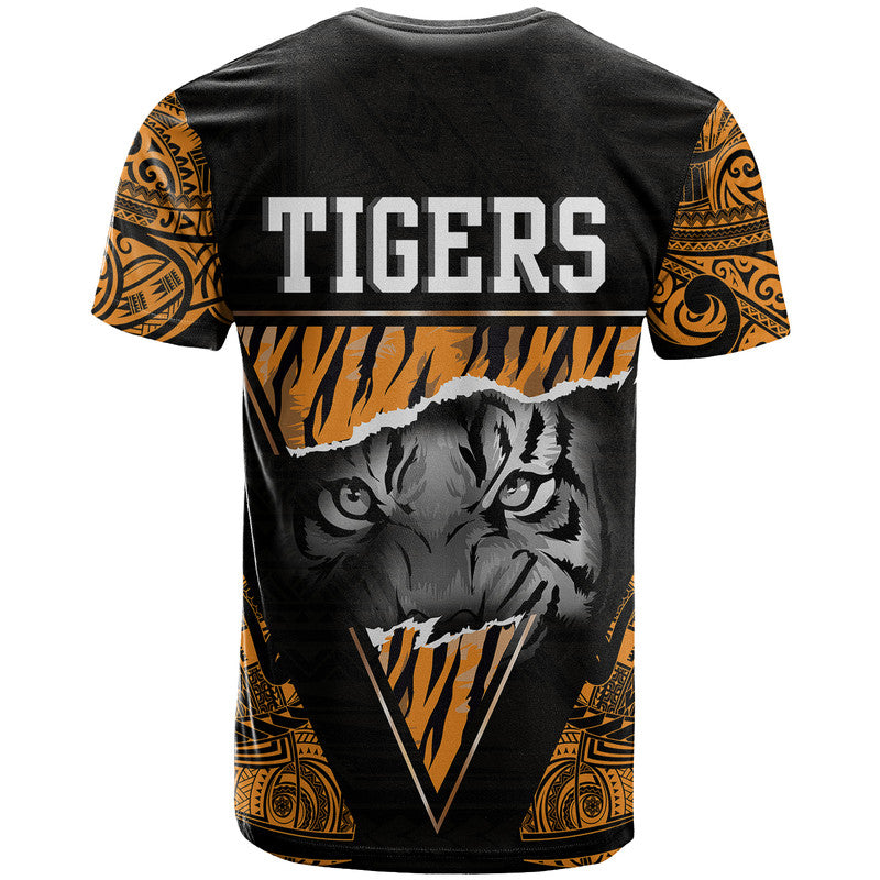 Papua New Guinea Lae Snax Tigers T-Shirt Polynesian Tiger Face Graphic Tee