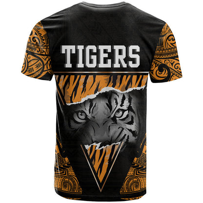 Papua New Guinea Lae Snax Tigers T-Shirt Polynesian Tiger Face Graphic Tee