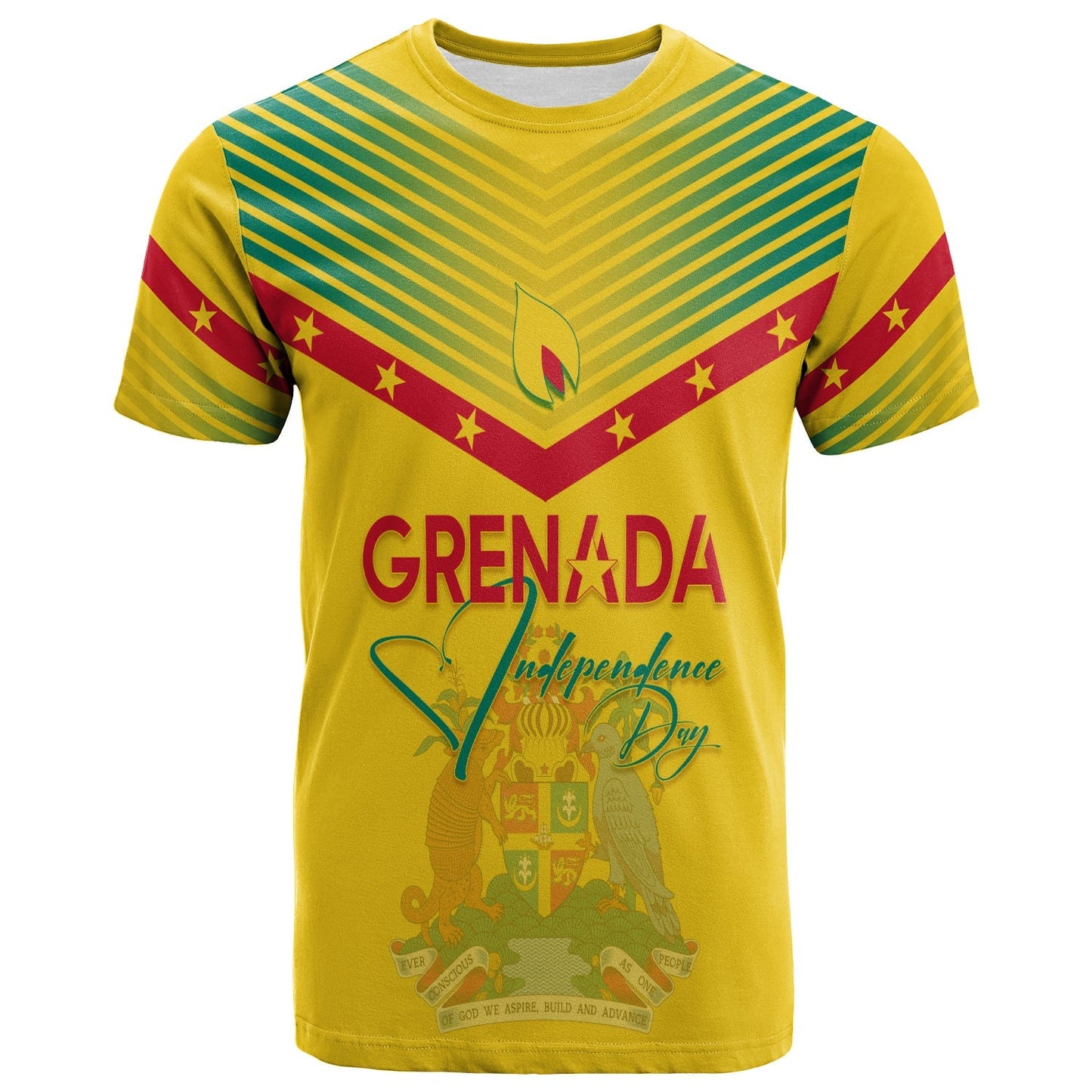 Grenada Independence Day T-Shirt Geometric Style Ver 02 Graphic Tee