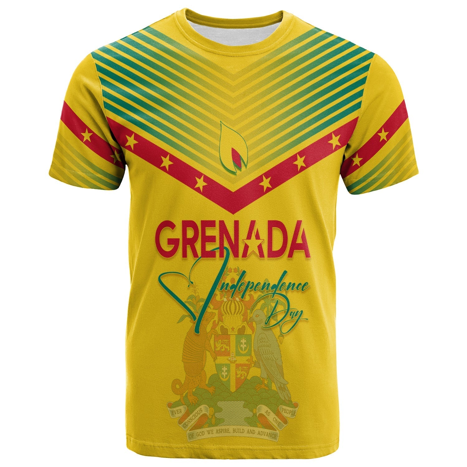 Grenada Independence Day T-Shirt Geometric Style Ver 02 Graphic Tee