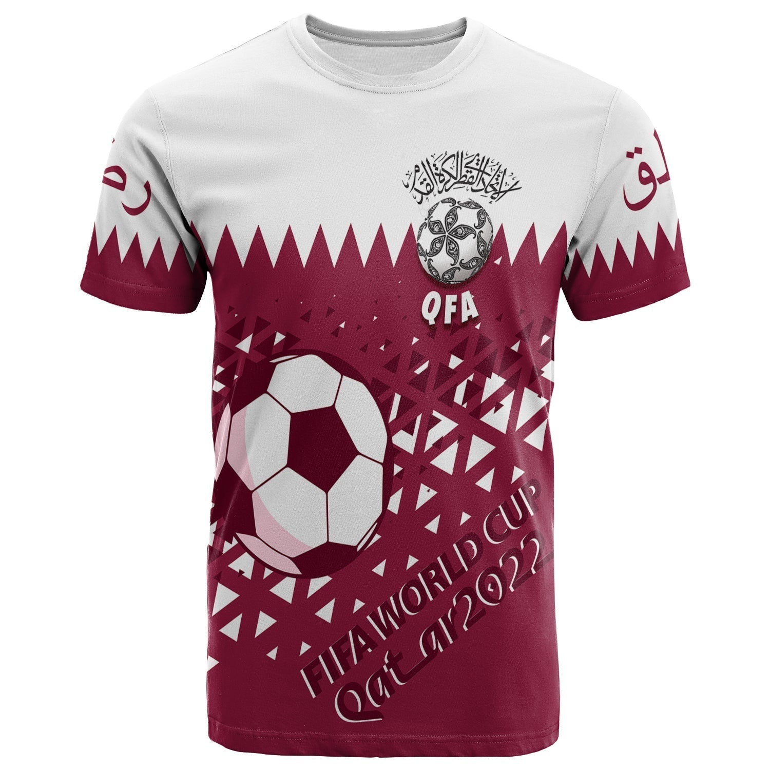Personalised Qatar T-Shirt World Cup 2022 Sporty Vibes Graphic Tee
