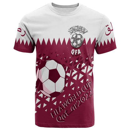 Personalised Qatar T-Shirt World Cup 2022 Sporty Vibes Graphic Tee