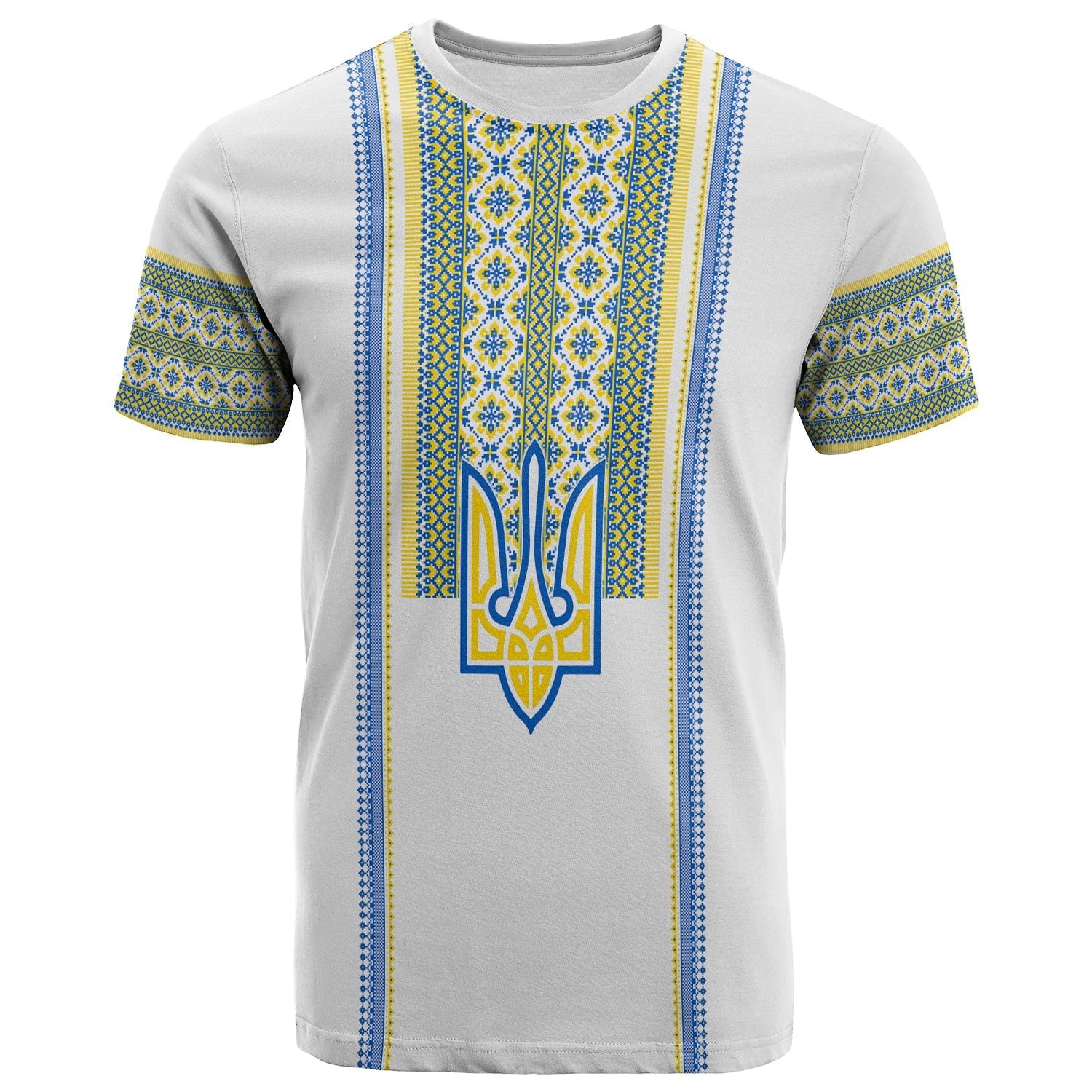 Ukraine Folk Patterns T-Shirt Unity Day White Graphic Tee