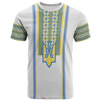 Ukraine Folk Patterns T-Shirt Unity Day White Graphic Tee