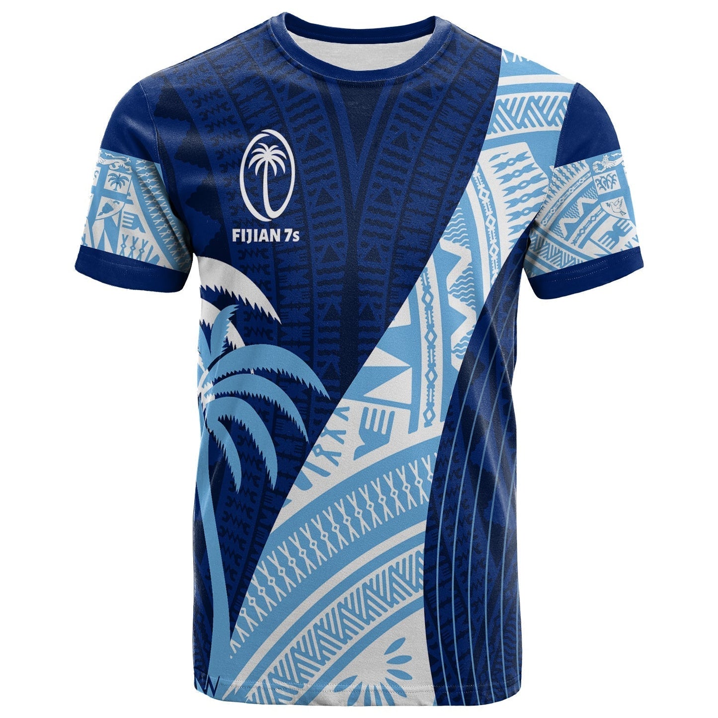 Personalised Fiji Rugby Sevens T-Shirt Kaiviti Kesakesa Graphic Tee