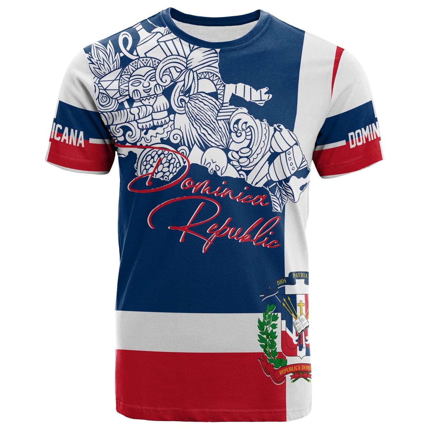 Dominican Republic T-Shirt Independence Day Flag Style Graphic Tee