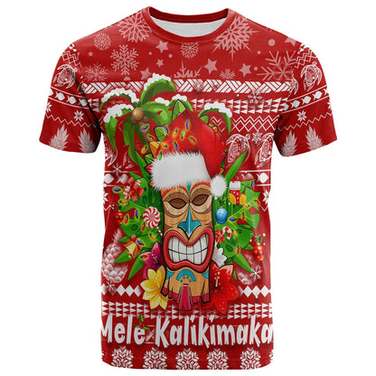 Hawaii Christmas T-Shirt Mele Kalikimaka Tiki Graphic Tee