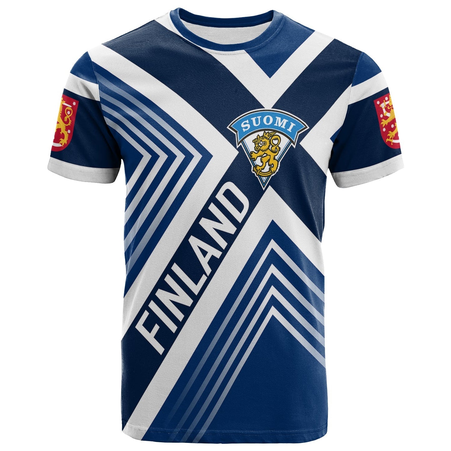 Personalised Finland Ice Hockey World Championships Suomi T-Shirt Blue Version Graphic Tee