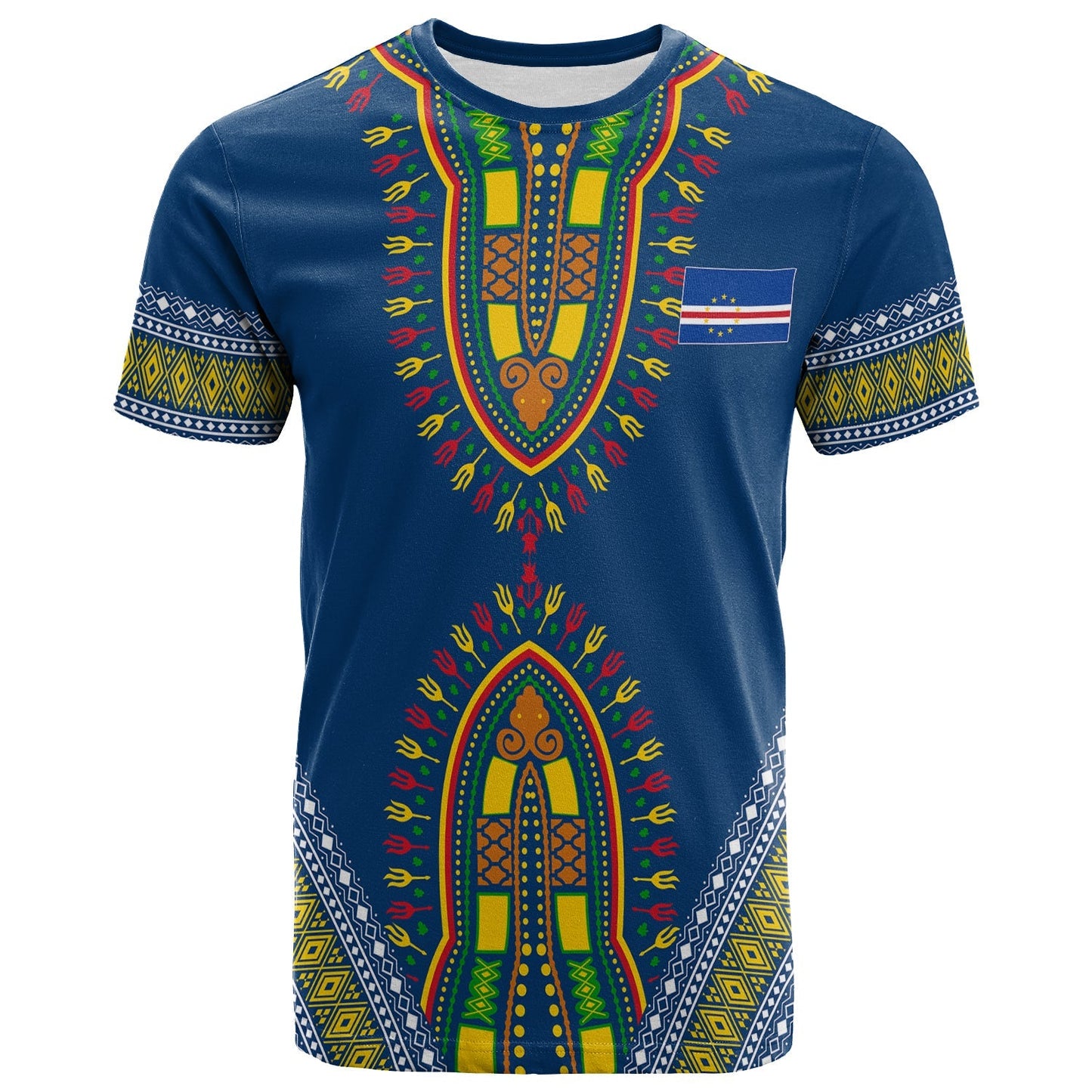 Kabu Verdi Dashiki Design T-Shirt Proud Cape Verdean Graphic Tee