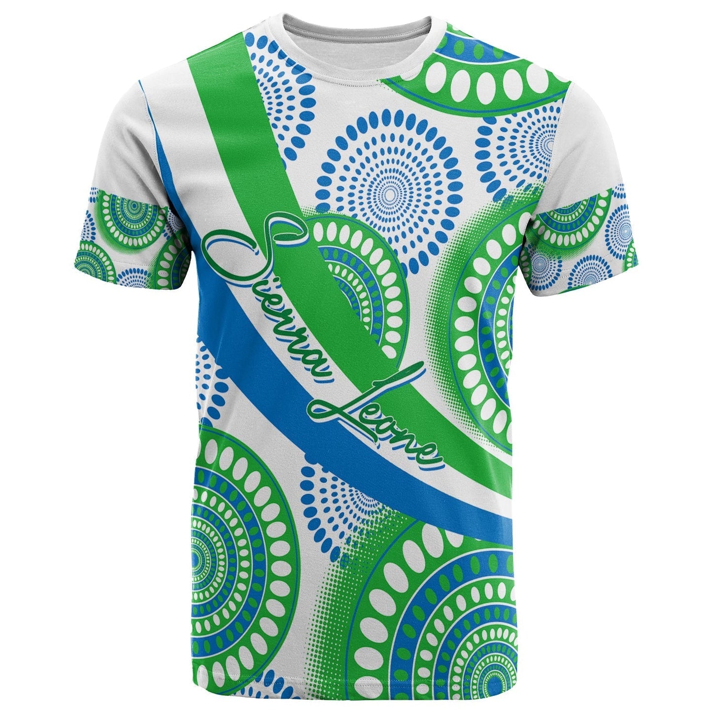 Sierra Leone Personalised T-Shirt Ankara Style Graphic Tee