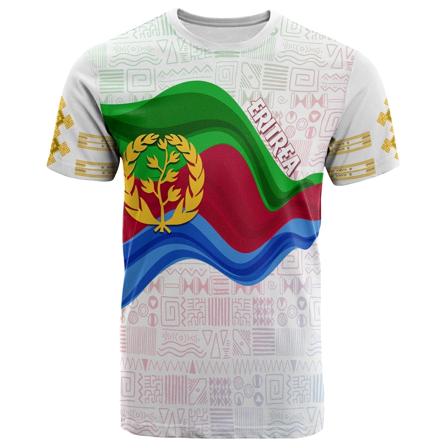 Eritrea Independence Day T-Shirt Ethnic African Pattern White Graphic Tee