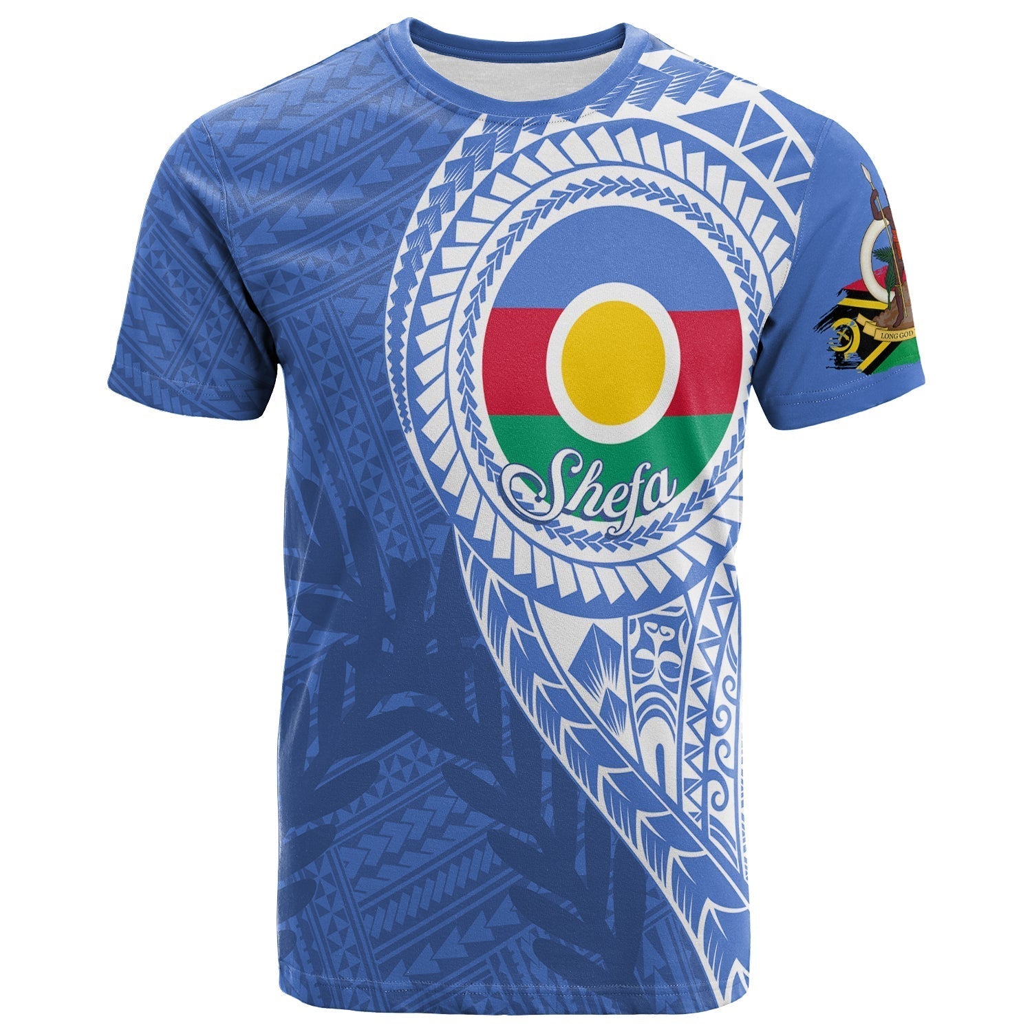 Custom Vanuatu Shefa Province T-Shirt Shefa Emblem Graphic Tee