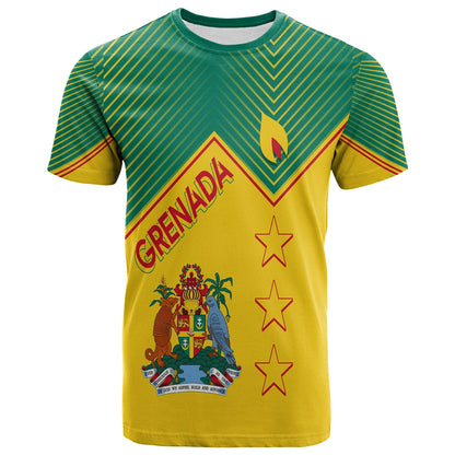 Grenada Independence Day T-Shirt Geometric Style Graphic Tee