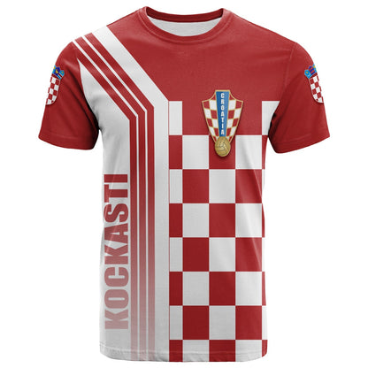 Personalised Croatia World Cup 2022 T-Shirt Kockasti Graphic Tee