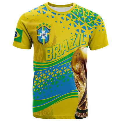 Personalised Brazil T-Shirt World Cup 2022 Champions Graphic Tee