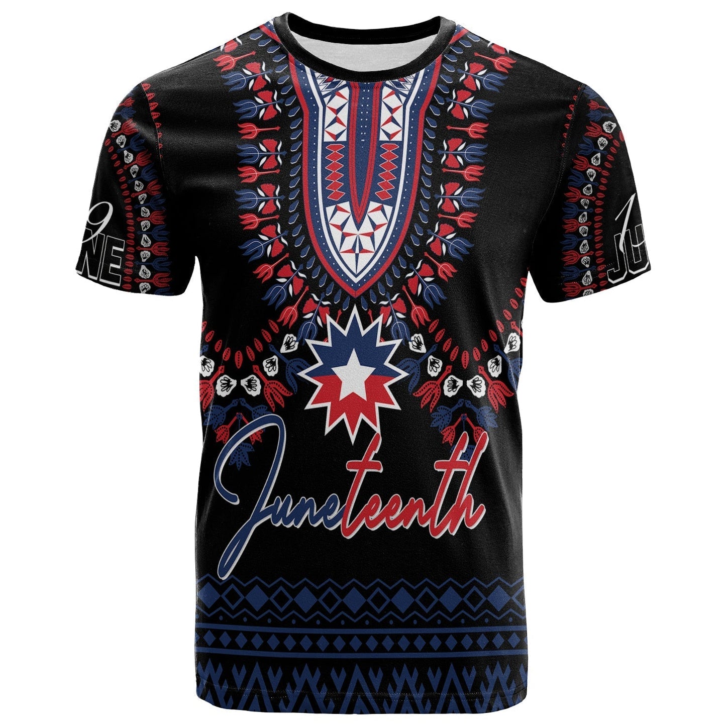 Juneteenth Dashiki Personalised T-Shirt Freedom United Graphic Tee