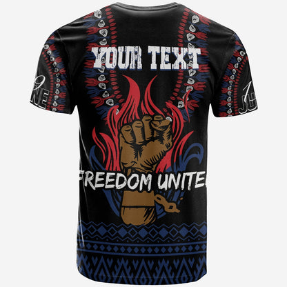 Juneteenth Dashiki Personalised T-Shirt Freedom United Graphic Tee