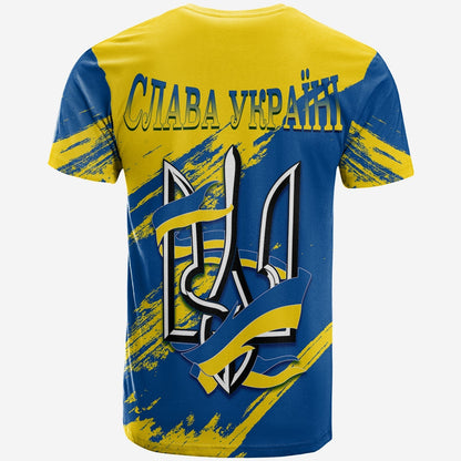 Ukraine T-Shirt Slava Ukraini Grunge Style Graphic Tee