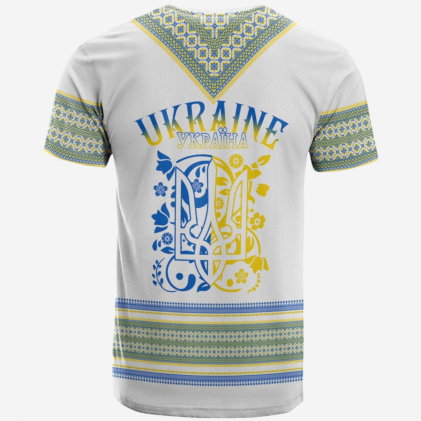 Ukraine Folk Patterns T-Shirt Unity Day White Graphic Tee