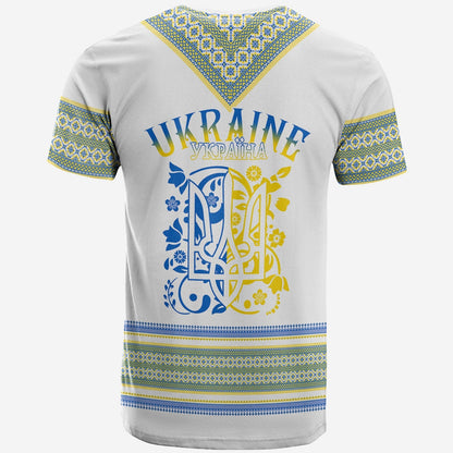 Ukraine Folk Patterns T-Shirt Unity Day White Graphic Tee