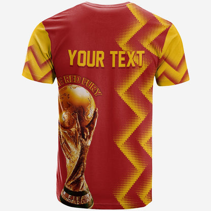 Personalised Spain World Cup 2022 T-Shirt The Red Fury Graphic Tee