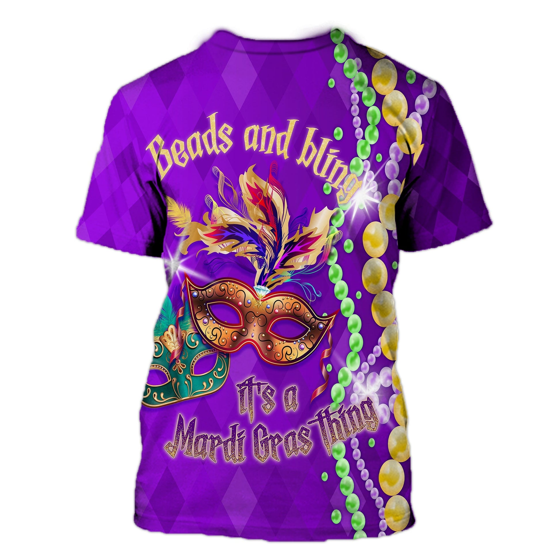 T-Shirt Beads And Bling It's A Mardi Gras Thing Graphic Tee