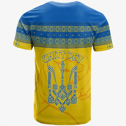 Ukraine Unity Day T-Shirt Folk Style Graphic Tee