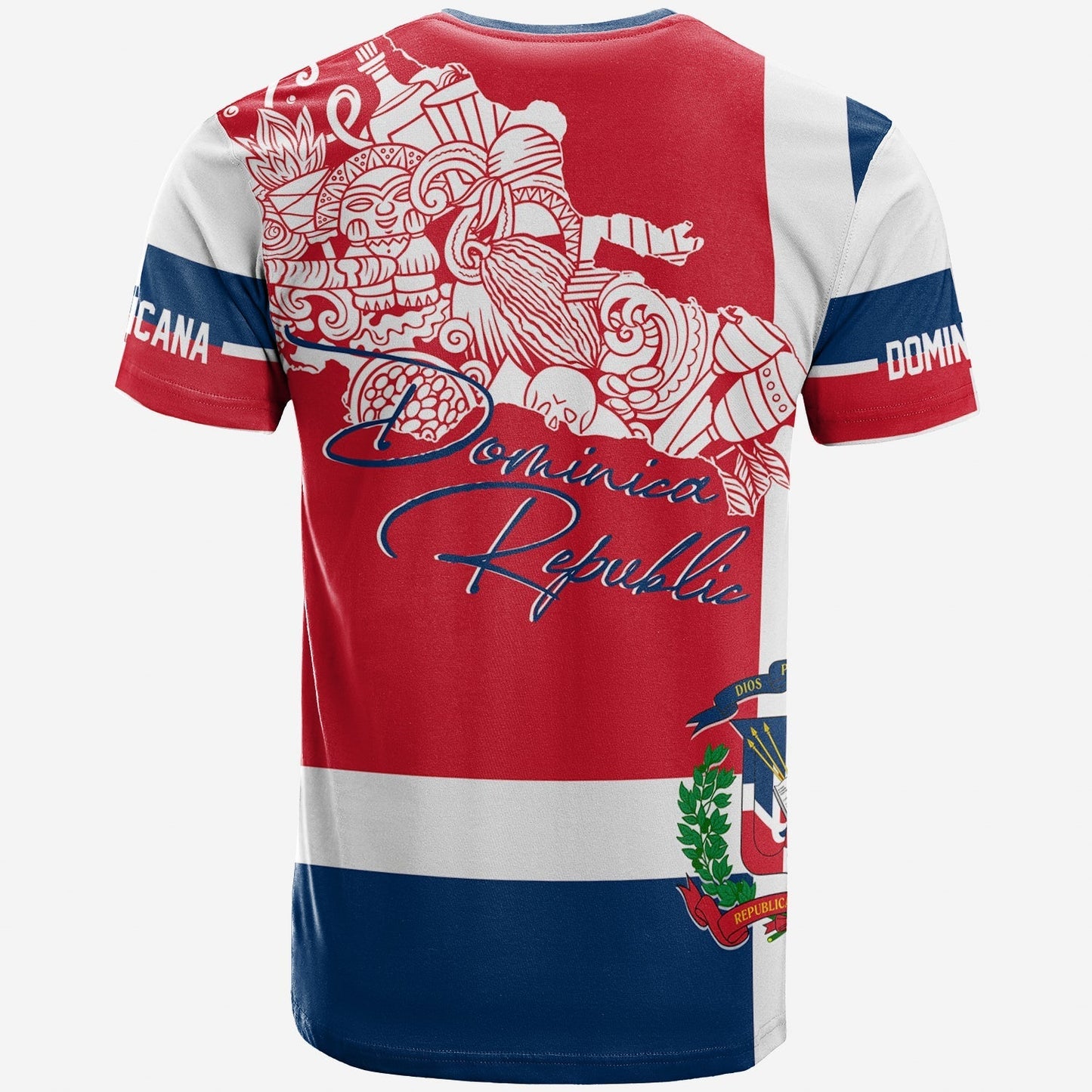 Dominican Republic T-Shirt Independence Day Flag Style Graphic Tee