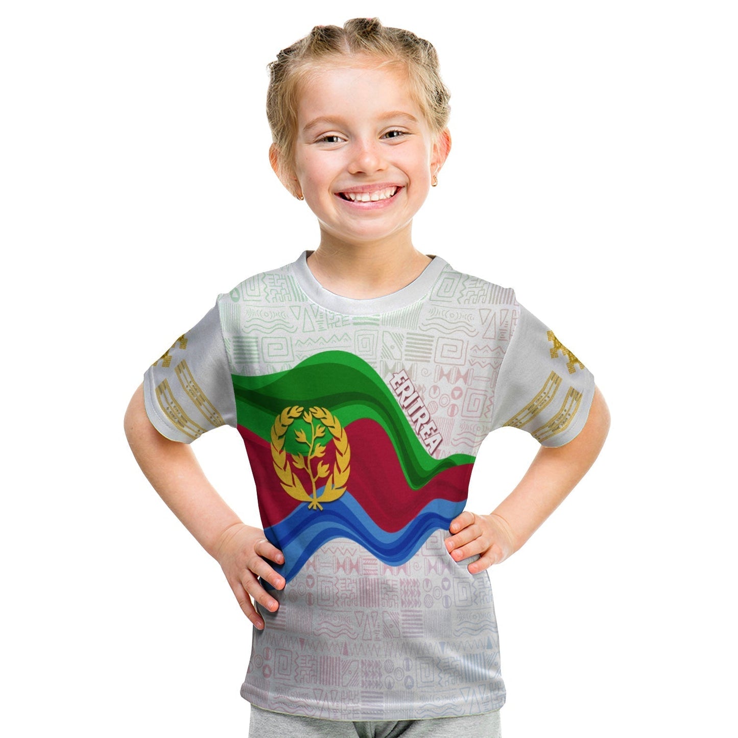 Eritrea Independence Day T-Shirt Ethnic African Pattern White Graphic Tee