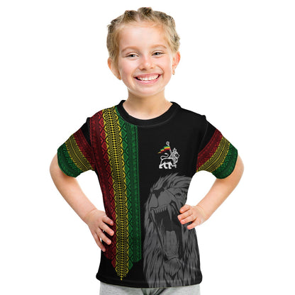 Ethiopia Patriot Day T-Shirt Amharic Letters Roaring Lion Graphic Tee