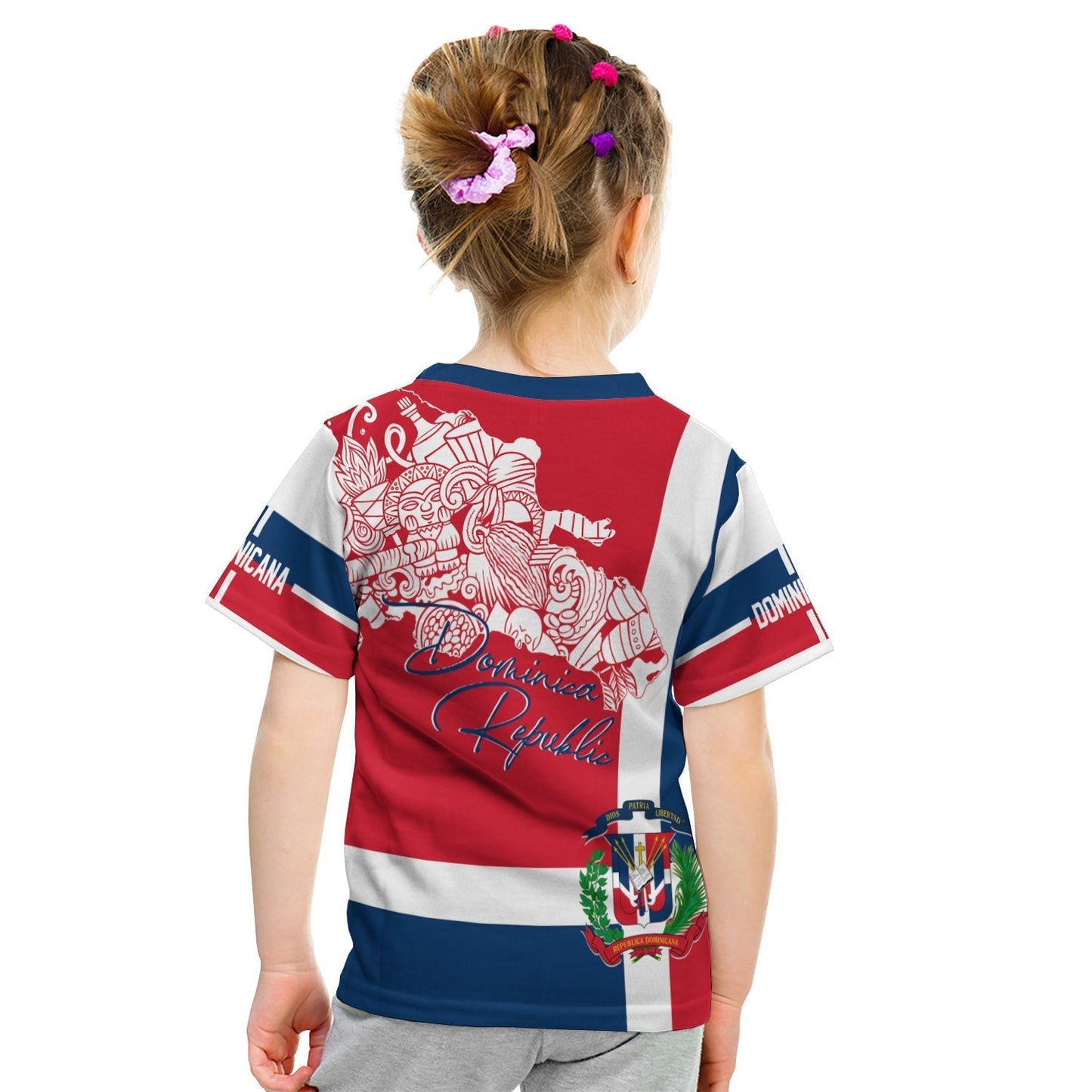 Dominican Republic T-Shirt Independence Day Flag Style Graphic Tee