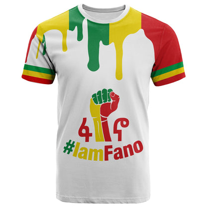 Amhara Ethiopia T-Shirt Fano Movement Graphic Tee
