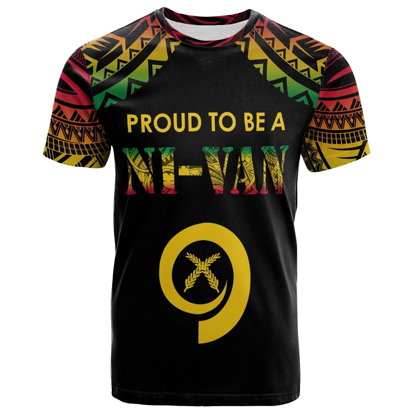 Custom Vanuatu Proud To Be A Ni Van Polynesian Pattern T-Shirt Graphic Tee