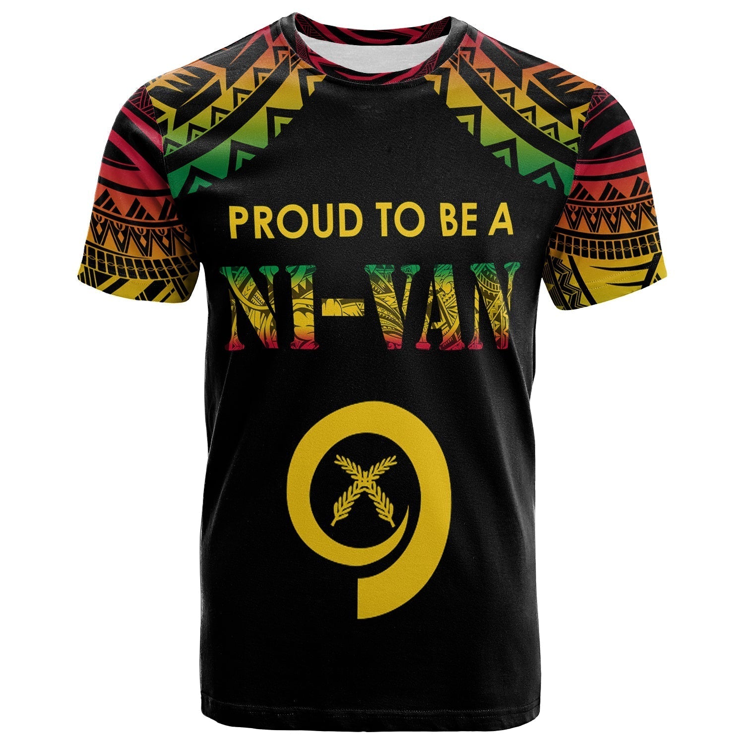 Custom Vanuatu Proud To Be A Ni Van Polynesian Pattern T-Shirt Graphic Tee
